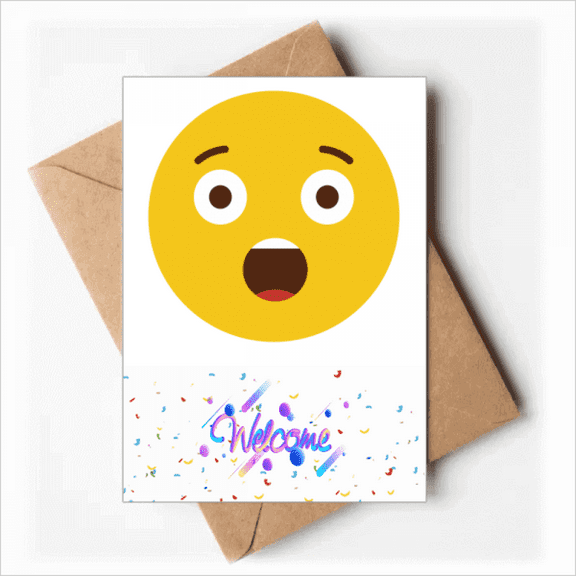 Shock amazing Yellow Cute Online Chat Welcome Back Greeting Cards Envelopes Blank