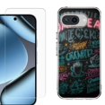 thumbnail image 1 of ShockProof Phone Case for Google Pixel 10a, with Screen Protector, by OneToughShield - Abstract Menu, 1 of 5