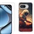 thumbnail image 1 of ShockProof Phone Case for Google Pixel 10a, with Screen Protector, by OneToughShield - Astronaut Planting, 1 of 5