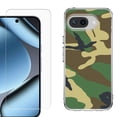 thumbnail image 1 of ShockProof Phone Case for Google Pixel 10a, with Screen Protector, by OneToughShield - Camo Green, 1 of 5