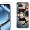 thumbnail image 1 of ShockProof Phone Case for Google Pixel 10a, with Screen Protector, by OneToughShield - Deer Running, 1 of 5