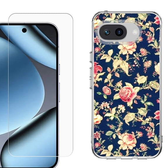 ShockProof Phone Case for Google Pixel 10a, with Screen Protector, by OneToughShield - Floral Garden