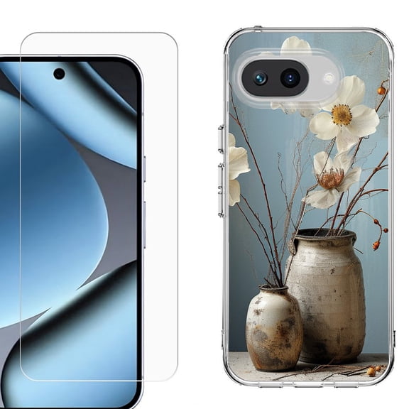 ShockProof Phone Case for Google Pixel 10a, with Screen Protector, by OneToughShield - Flower Sensation