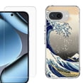 thumbnail image 1 of ShockProof Phone Case for Google Pixel 10a, with Screen Protector, by OneToughShield - Great Wave, 1 of 5