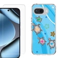 thumbnail image 1 of ShockProof Phone Case for Google Pixel 10a, with Screen Protector, by OneToughShield - Happy Turtle, 1 of 5