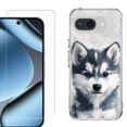 thumbnail image 1 of ShockProof Phone Case for Google Pixel 10a, with Screen Protector, by OneToughShield - Husky Puppy, 1 of 5
