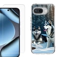 thumbnail image 1 of ShockProof Phone Case for Google Pixel 10a, with Screen Protector, by OneToughShield - Husky Snow, 1 of 5