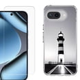 thumbnail image 1 of ShockProof Phone Case for Google Pixel 10a, with Screen Protector, by OneToughShield - Lighthouse, 1 of 5