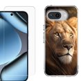 thumbnail image 1 of ShockProof Phone Case for Google Pixel 10a, with Screen Protector, by OneToughShield - Lion, 1 of 5