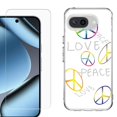 thumbnail image 1 of ShockProof Phone Case for Google Pixel 10a, with Screen Protector, by OneToughShield - Love/Peace, 1 of 5