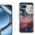 thumbnail image 1 of ShockProof Phone Case for Google Pixel 10a, with Screen Protector, by OneToughShield - Moon Poppies, 1 of 5