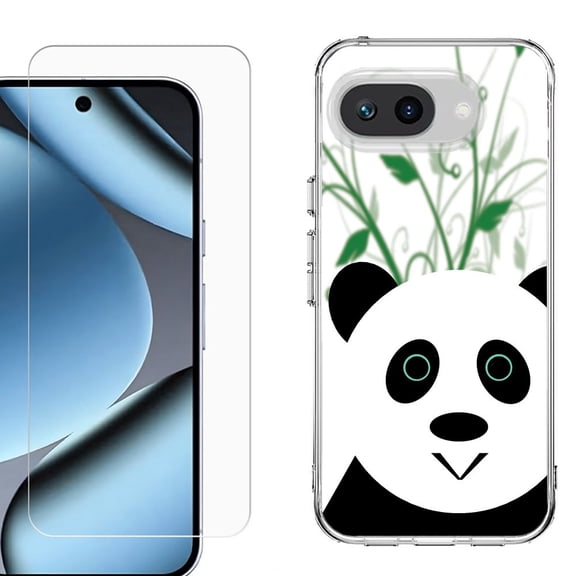 ShockProof Phone Case for Google Pixel 10a, with Screen Protector, by OneToughShield - Panda