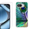 thumbnail image 1 of ShockProof Phone Case for Google Pixel 10a, with Screen Protector, by OneToughShield - Peacock Feather, 1 of 5