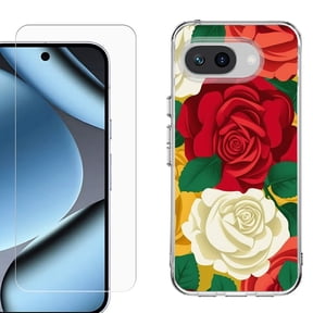 ShockProof Phone Case for Google Pixel 10a, with Screen Protector, by OneToughShield - Radiant Rose