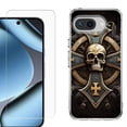 thumbnail image 1 of ShockProof Phone Case for Google Pixel 10a, with Screen Protector, by OneToughShield - Skull Art, 1 of 5