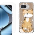 thumbnail image 1 of ShockProof Phone Case for Google Pixel 10a, with Screen Protector, by OneToughShield - Smiling Cat, 1 of 5