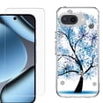 thumbnail image 1 of ShockProof Phone Case for Google Pixel 10a, with Screen Protector, by OneToughShield - Snowflakes Tree, 1 of 5