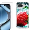thumbnail image 1 of ShockProof Phone Case for Google Pixel 10a, with Screen Protector, by OneToughShield - Strawberry, 1 of 5