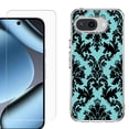 thumbnail image 1 of ShockProof Phone Case for Google Pixel 10a, with Screen Protector, by OneToughShield - Victorian Blue/Black, 1 of 5