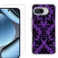 thumbnail image 1 of ShockProof Phone Case for Google Pixel 10a, with Screen Protector, by OneToughShield - Victorian Purple/Black, 1 of 5