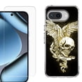 thumbnail image 1 of ShockProof Phone Case for Google Pixel 10a, with Screen Protector, by OneToughShield - Wing Skull, 1 of 5