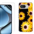 thumbnail image 1 of ShockProof Phone Case for Google Pixel 10a, with Screen Protector, by OneToughShield - Yellow Flower, 1 of 5