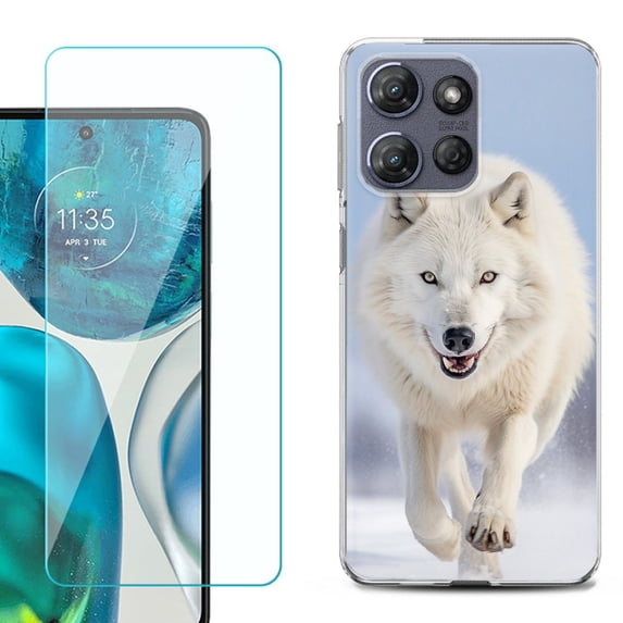 ShockProof Phone Case for Motorola Moto G Power 5G 2026, with Screen Protector, by OneToughShield - Arctic Wolf