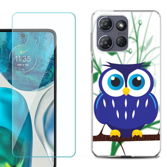 ShockProof Phone Case for Motorola Moto G Power 5G 2026, with Screen Protector, by OneToughShield - Blue Owl