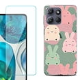 thumbnail image 1 of ShockProof Phone Case for Motorola Moto G Power 5G 2026, with Screen Protector, by OneToughShield - Bunny Mix, 1 of 5