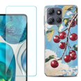 thumbnail image 1 of ShockProof Phone Case for Motorola Moto G Power 5G 2026, with Screen Protector, by OneToughShield - Cherry Bliss, 1 of 5