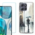 thumbnail image 1 of ShockProof Phone Case for Motorola Moto G Power 5G 2026, with Screen Protector, by OneToughShield - City in the rain, 1 of 5