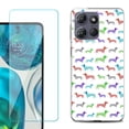 thumbnail image 1 of ShockProof Phone Case for Motorola Moto G Power 5G 2026, with Screen Protector, by OneToughShield - Colorful Dachshund/Puppy, 1 of 5