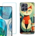 thumbnail image 1 of ShockProof Phone Case for Motorola Moto G Power 5G 2026, with Screen Protector, by OneToughShield - Cute Cats, 1 of 5