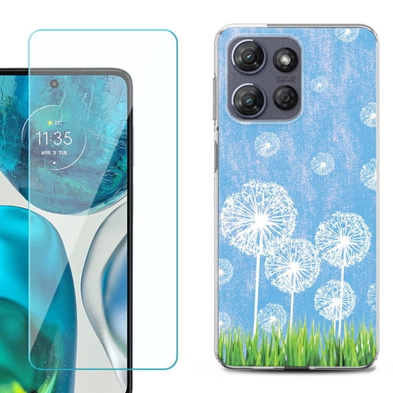 ShockProof Phone Case for Motorola Moto G Power 5G 2026, with Screen Protector, by OneToughShield - Dandelion Sky