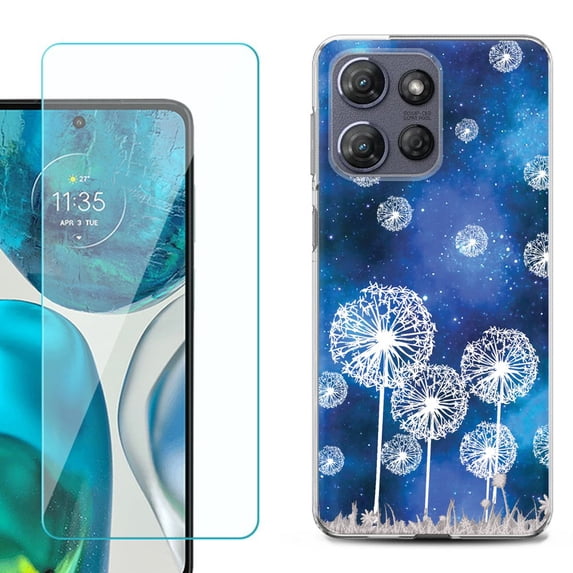 ShockProof Phone Case for Motorola Moto G Power 5G 2026, with Screen Protector, by OneToughShield - Dandelion Stars