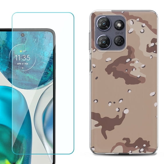 ShockProof Phone Case for Motorola Moto G Power 5G 2026, with Screen Protector, by OneToughShield - Desert Camo