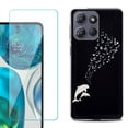 thumbnail image 1 of ShockProof Phone Case for Motorola Moto G Power 5G 2026, with Screen Protector, by OneToughShield - Dolphin Music, 1 of 5