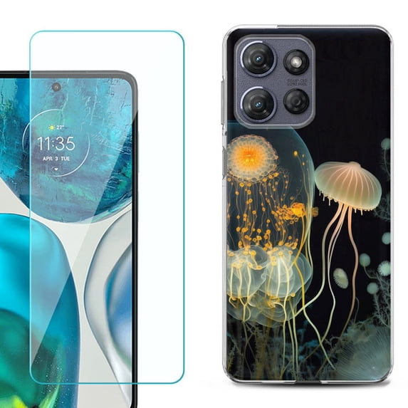 ShockProof Phone Case for Motorola Moto G Power 5G 2026, with Screen Protector, by OneToughShield - Jellyfish