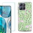 thumbnail image 1 of ShockProof Phone Case for Motorola Moto G Power 5G 2026, with Screen Protector, by OneToughShield - Leaf Pink Green, 1 of 5