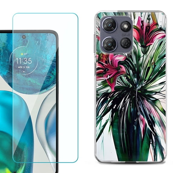 ShockProof Phone Case for Motorola Moto G Power 5G 2026, with Screen Protector, by OneToughShield - Lily