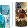 thumbnail image 1 of ShockProof Phone Case for Motorola Moto G Power 5G 2026, with Screen Protector, by OneToughShield - Little Bee, 1 of 5