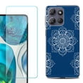 thumbnail image 1 of ShockProof Phone Case for Motorola Moto G Power 5G 2026, with Screen Protector, by OneToughShield - Mandala / Blue, 1 of 5