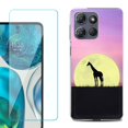 thumbnail image 1 of ShockProof Phone Case for Motorola Moto G Power 5G 2026, with Screen Protector, by OneToughShield - Moonlight Giraffe, 1 of 5
