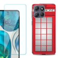 thumbnail image 1 of ShockProof Phone Case for Motorola Moto G Power 5G 2026, with Screen Protector, by OneToughShield - Phone Booth Red, 1 of 5