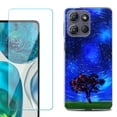 thumbnail image 1 of ShockProof Phone Case for Motorola Moto G Power 5G 2026, with Screen Protector, by OneToughShield - Star Trails Tree, 1 of 5