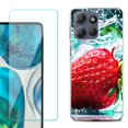 thumbnail image 1 of ShockProof Phone Case for Motorola Moto G Power 5G 2026, with Screen Protector, by OneToughShield - Strawberry, 1 of 5