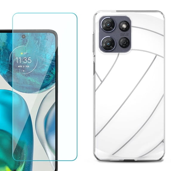 ShockProof Phone Case for Motorola Moto G Power 5G 2026, with Screen Protector, by OneToughShield - Volleyball