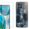 thumbnail image 1 of ShockProof Phone Case for Motorola Moto G Power 5G 2026, with Screen Protector, by OneToughShield - Wolf Winter, 1 of 5