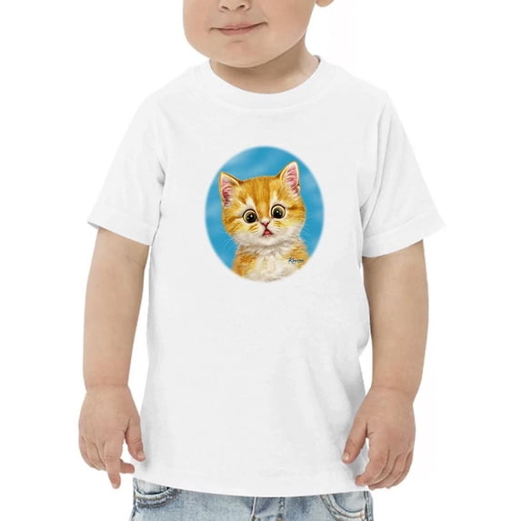 Shocked Cat T-Shirt Toddler -Kayomi Harai Designs, 5 Toddler