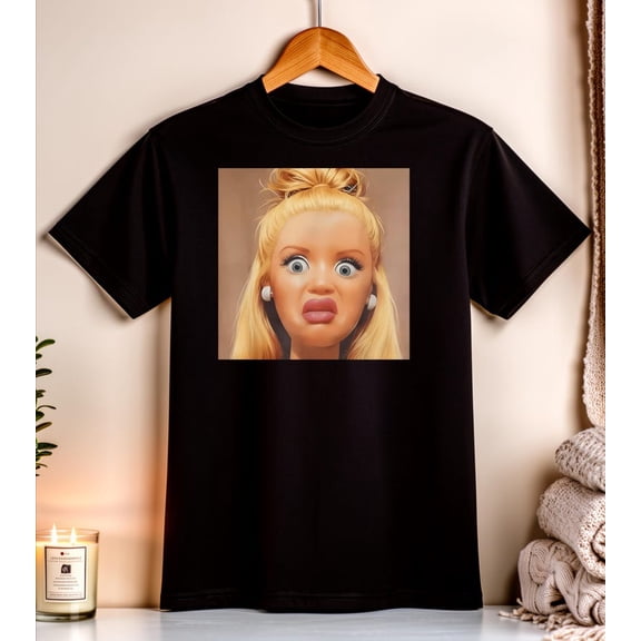 Shocked Doll Funny Meme Shirt, Disgusted Doll Sarcastic Ironic Shirt, Unhinged Inappropriate Shirts, Women Funny Joke Tee